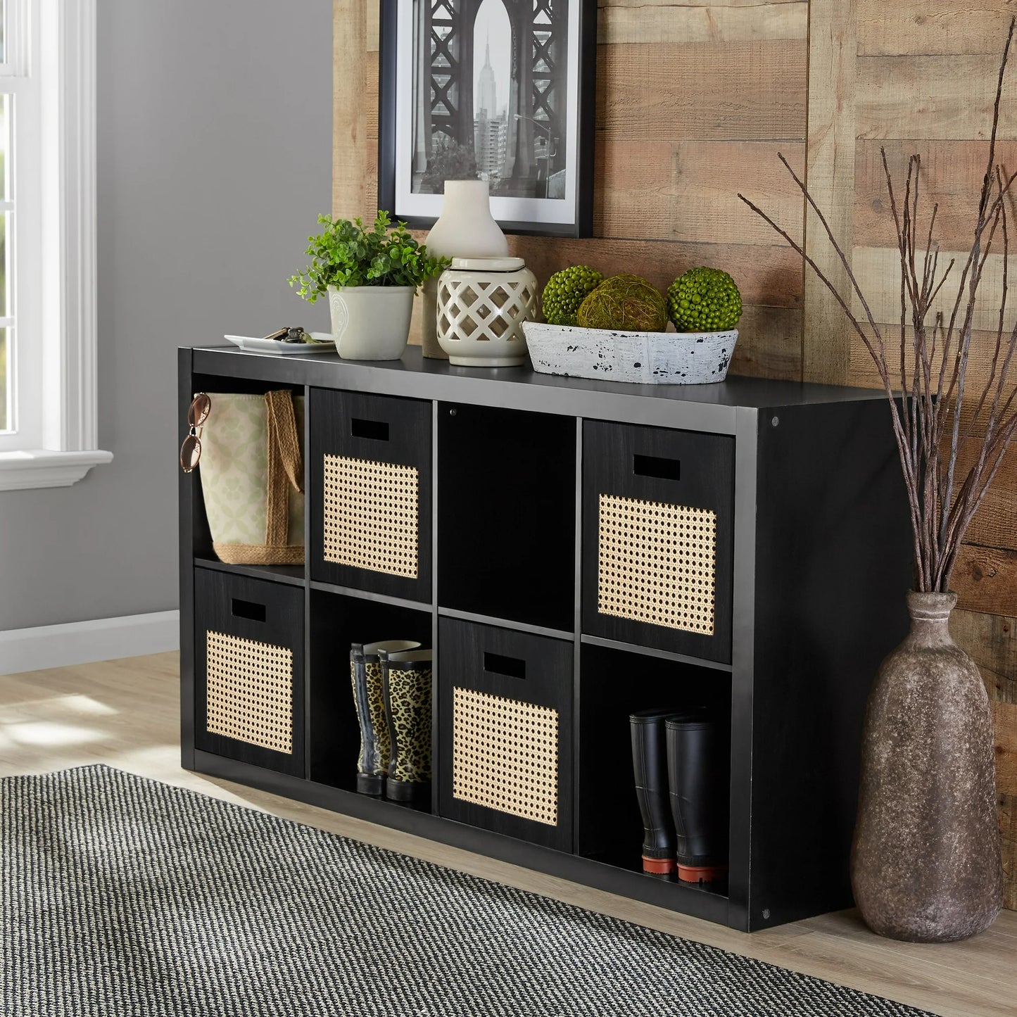 Better Homes & Gardens 8-Cube Storage Organizer, White Texture