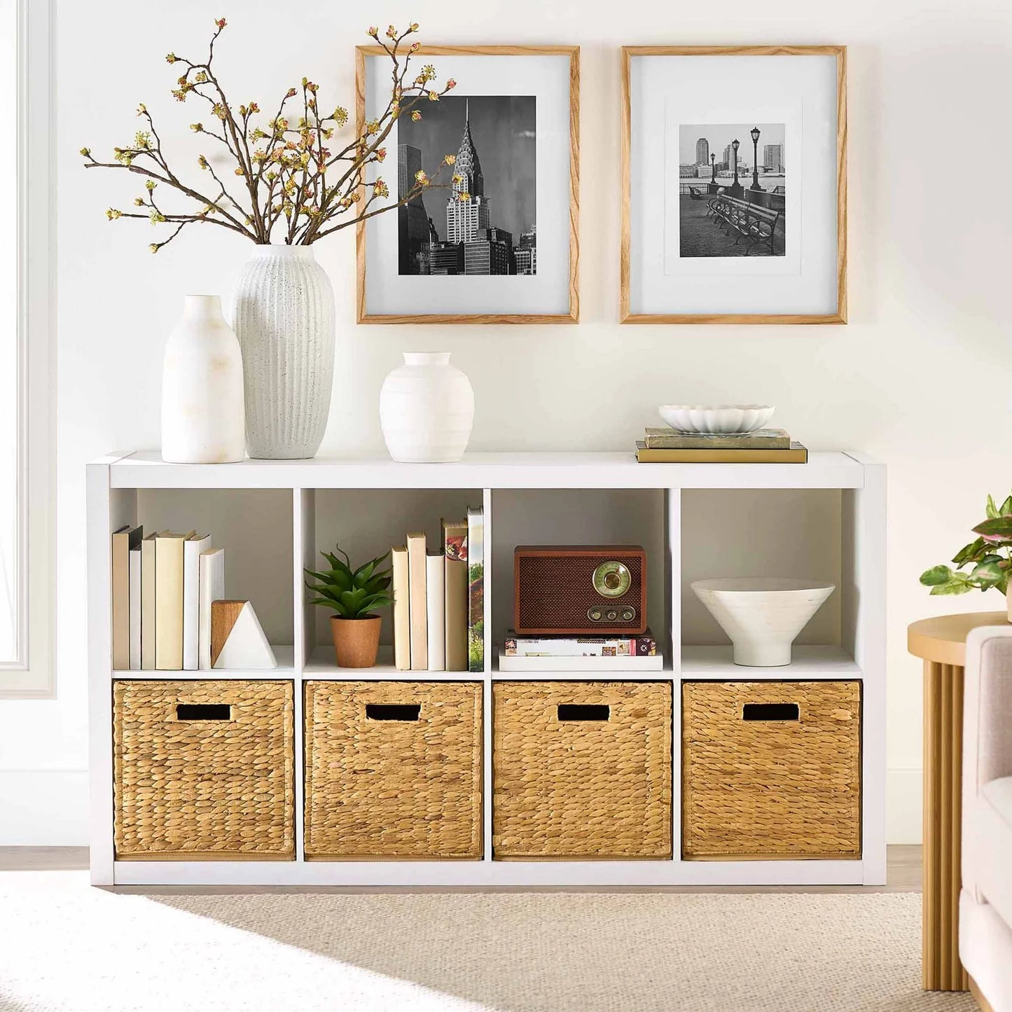 Better Homes & Gardens 8-Cube Storage Organizer, White Texture
